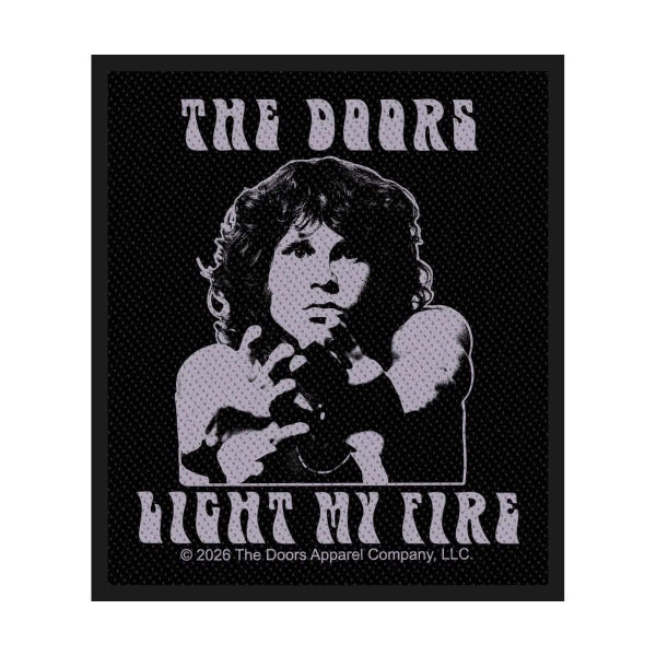 The Doors - Standard Woven Patch: Light My Fire in der Gruppe MERCHANDISE / Stoffaufnäher / / bei Bengans Skivbutik AB (5676545)