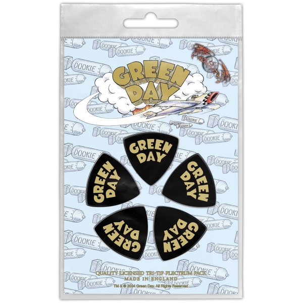 Green Day - Tri-Tip Plectrum Pack: Dookie Logo in der Gruppe MERCHANDISE / Merch / Kommande / bei Bengans Skivbutik AB (5676558)
