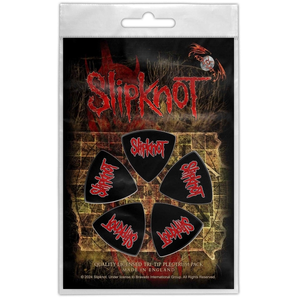 Slipknot - Tri-Tip Plectrum Pack: Logo in der Gruppe MERCHANDISE / Merch / Kommande / Hårdrock bei Bengans Skivbutik AB (5676559)