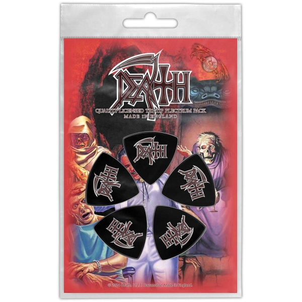 Death - Tri-Tip Plectrum Pack: Logo in der Gruppe MERCHANDISE / Merch / Kommande / Hårdrock bei Bengans Skivbutik AB (5676560)