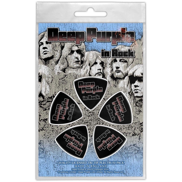 Deep Purple - Tri-Tip Plectrum Pack: In Rock in der Gruppe MERCHANDISE / Merch / Kommande / Hårdrock bei Bengans Skivbutik AB (5676567)