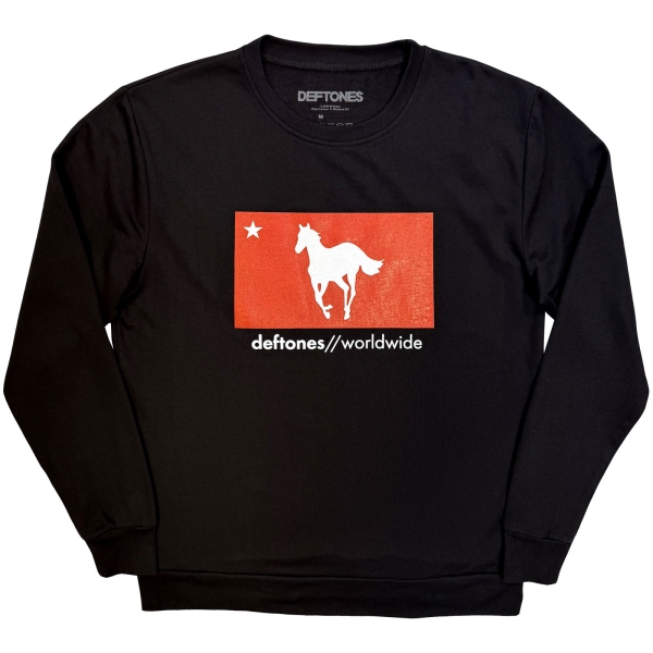Deftones - Unisex Sweatshirt: Star & Pony (Black) in der Gruppe MERCHANDISE / Sweatshirt / / bei Bengans Skivbutik AB (5676574r)