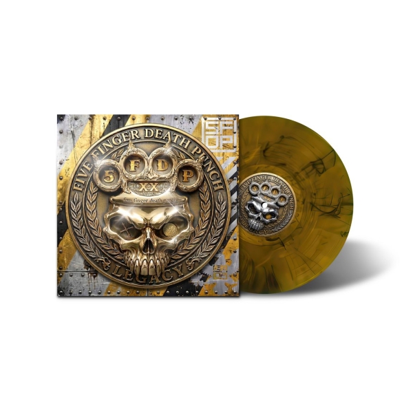 Five Finger Death Punch - Legacy (Amber Wave Coloured Vinyl LP - incl. Poster) in der Gruppe VINYL / Kommande / Hårdrock bei Bengans Skivbutik AB (5677656)
