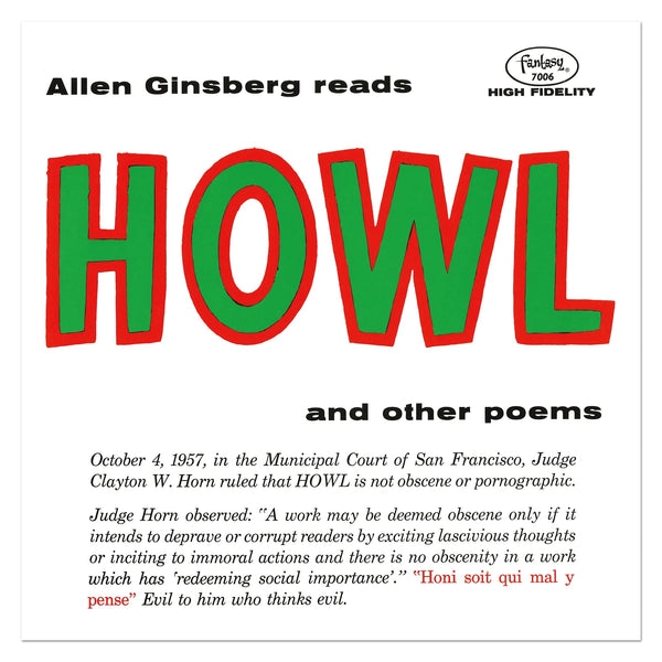 Allen Ginsberg - Howl And Other Poems (Remastered 20 in der Gruppe VINYL / Kommande / Pop-Rock bei Bengans Skivbutik AB (5677785)