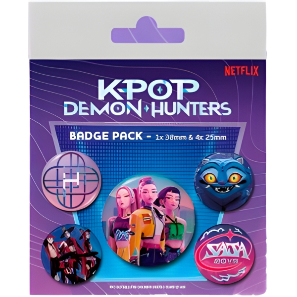 K-Pop Demon Hunters - Badge Pack in der Gruppe MERCHANDISE / Pin-Button Badge /  /  bei Bengans Skivbutik AB (5677811)