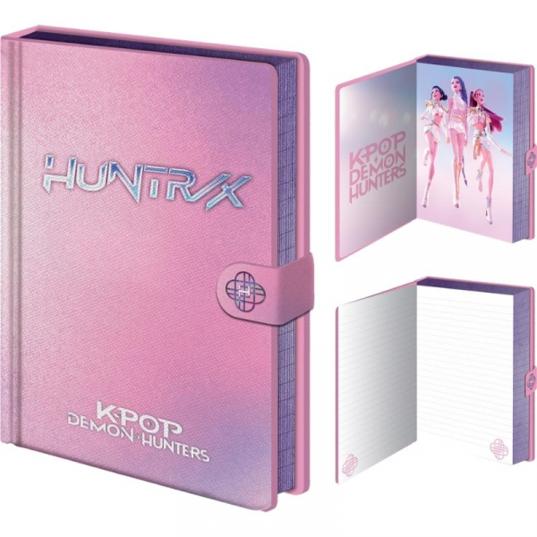 K-Pop Demon Hunters - Premium Anteckningsbok Med Dragkedja A5 in der Gruppe MERCHANDISE / Merch / Nyheter / K-Pop bei Bengans Skivbutik AB (5677821)