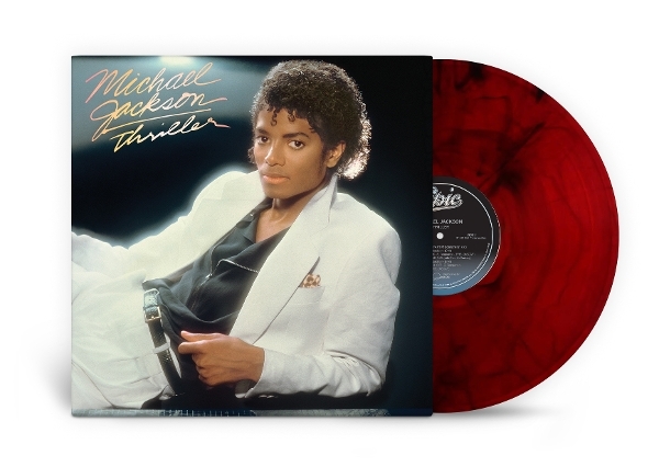 Jackson Michael - Thriller (Limited Edition Red & Black Marble Vinyl) in der Gruppe VINYL / Kommande / Pop-Rock bei Bengans Skivbutik AB (5678473)