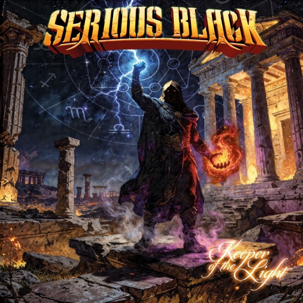 Serious Black - Keeper Of The Light (Grey Marble In in der Gruppe VINYL / Kommande / Hårdrock bei Bengans Skivbutik AB (5679939)