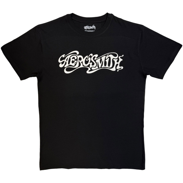 Aerosmith - Logo Mono Uni Bl T-Shirt in der Gruppe MERCHANDISE / T-shirt / Kommande / Hårdrock bei Bengans Skivbutik AB (5680721r)