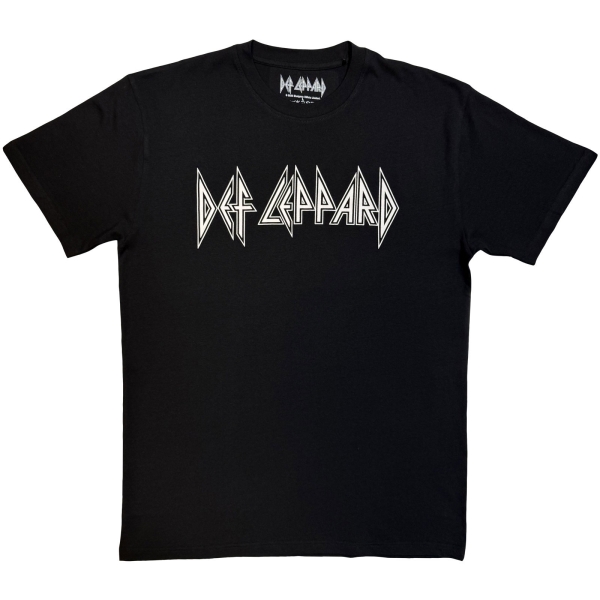 Def Leppard - Logo Mono Uni Bl T-Shirt in der Gruppe MERCHANDISE / T-shirt / Kommande / Hårdrock bei Bengans Skivbutik AB (5680734r)