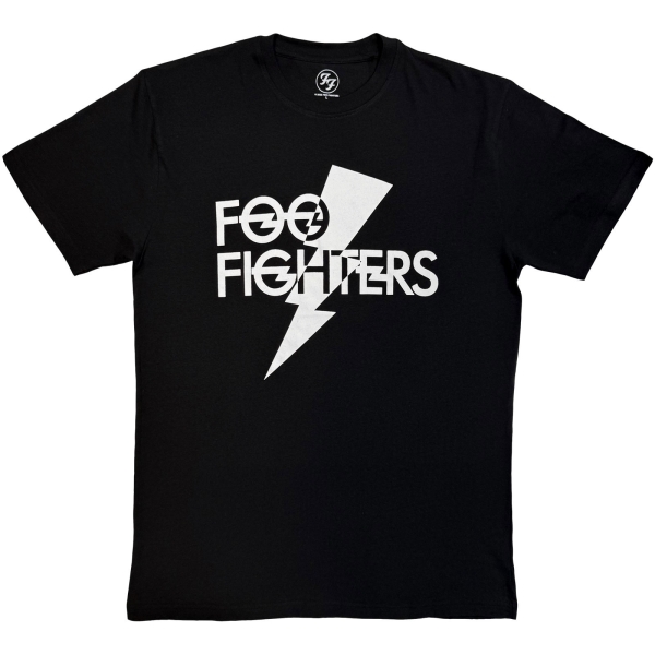 Foo Fighters - Flash Logo Mono Uni Bl T-Shirt in der Gruppe MERCHANDISE / T-shirt / Kommande / Pop-Rock bei Bengans Skivbutik AB (5680744r)