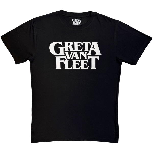 Greta Van Fleet - Logo Mono Uni Bl T-Shirt in der Gruppe MERCHANDISE / T-shirt / Kommande / Hårdrock bei Bengans Skivbutik AB (5680753r)