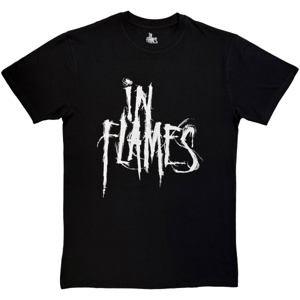 In Flames - Logo Mono Uni Bl T-Shirt in der Gruppe MERCHANDISE / T-shirt / Kommande / Hårdrock bei Bengans Skivbutik AB (5680755r)