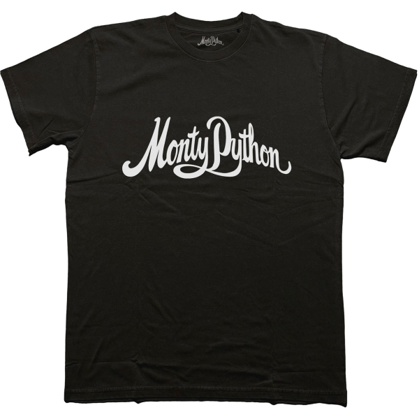Monty Python - Logo Mono Uni Bl T-Shirt in der Gruppe MERCHANDISE / T-shirt / Kommande / Film-Musikal bei Bengans Skivbutik AB (5680763r)