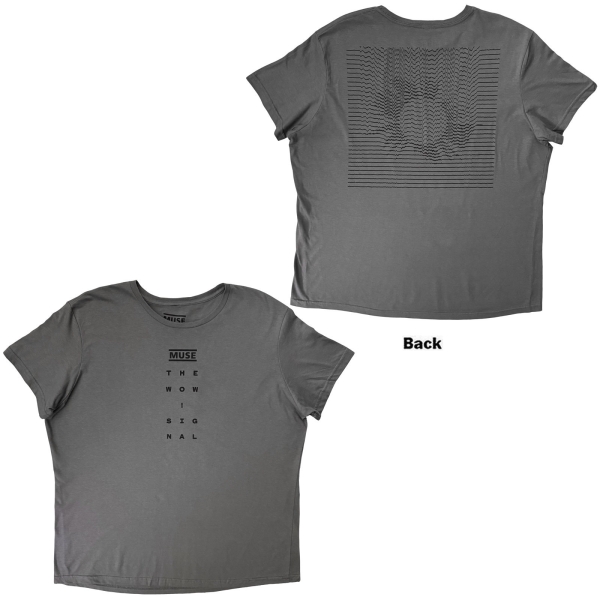 Muse - Logo And Signal Uni Grey T-Shirt in der Gruppe MERCHANDISE / T-shirt / Kommande / Pop-Rock bei Bengans Skivbutik AB (5680765r)