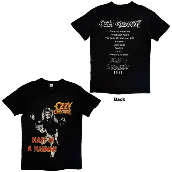 Ozzy Osbourne - Diary Of A Madman Tribute Uni Bl T-Shirt in der Gruppe MERCHANDISE / T-shirt / Kommande / Hårdrock bei Bengans Skivbutik AB (5680770r)