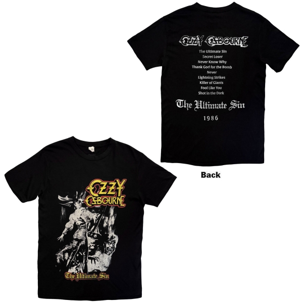 Ozzy Osbourne - Ultimate Sin Tribute Uni Bl T-Shirt in der Gruppe MERCHANDISE / T-shirt / Kommande / Hårdrock bei Bengans Skivbutik AB (5680772r)