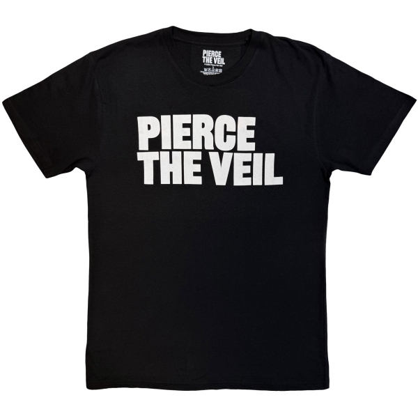 Pierce The Veil - Logo Mono Uni Bl T-Shirt in der Gruppe MERCHANDISE / T-shirt / Kommande / Hårdrock bei Bengans Skivbutik AB (5680779r)