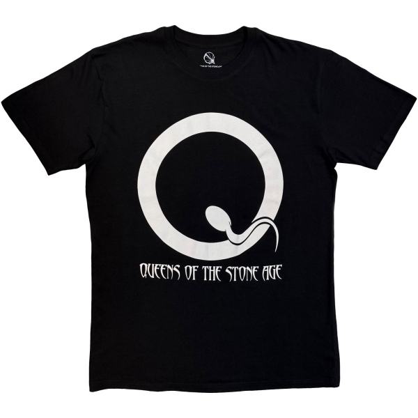 Queens Of The Stone Age - Sperm Logo Mono Uni Bl T-Shirt in der Gruppe MERCHANDISE / T-shirt / Kommande / Hårdrock bei Bengans Skivbutik AB (5680780r)