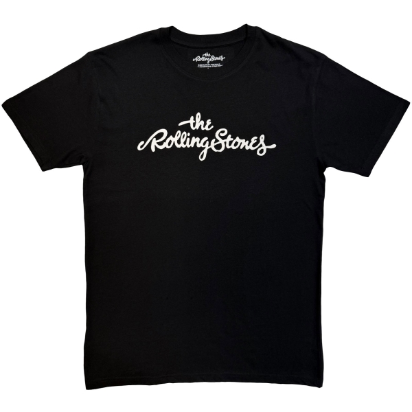 The Rolling Stones - Logo Mono Uni Bl T-Shirt in der Gruppe MERCHANDISE / T-shirt / Kommande / Pop-Rock bei Bengans Skivbutik AB (5680782r)