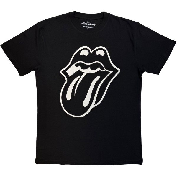 The Rolling Stones - Classic Tongue Mono Uni Bl T-Shirt in der Gruppe MERCHANDISE / T-shirt / Kommande / Pop-Rock bei Bengans Skivbutik AB (5680783r)