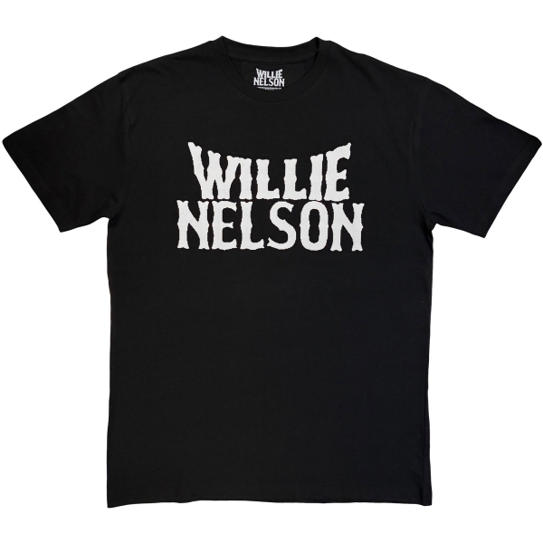 Willie Nelson - Logo Mono Uni Bl T-Shirt in der Gruppe MERCHANDISE / T-shirt / Kommande /  bei Bengans Skivbutik AB (5680800r)
