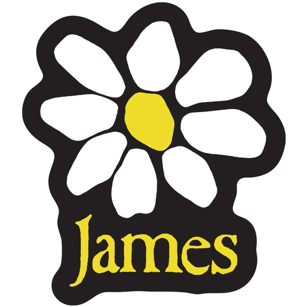 James - Yellow Logo White Daisy Sticker in der Gruppe MERCHANDISE / Merch / Kommande / Pop-Rock bei Bengans Skivbutik AB (5680923)