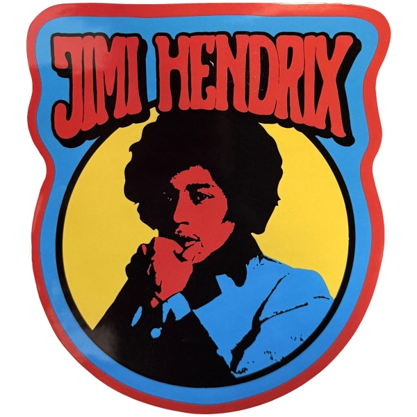 Jimi Hendrix - Vintage Circle Sticker in der Gruppe MERCHANDISE / Merch / Kommande / Pop-Rock bei Bengans Skivbutik AB (5680939)
