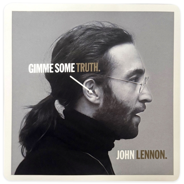 John Lennon - Truth Album Sticker in der Gruppe MERCHANDISE / Merch / Kommande / Pop-Rock bei Bengans Skivbutik AB (5680971)