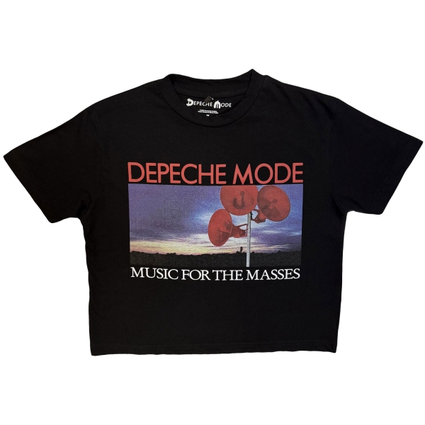 Depeche Mode - Music For The Masses Lady Bl Crop Top in der Gruppe MERCHANDISE / T-shirt / Kommande / Pop-Rock bei Bengans Skivbutik AB (5681154r)