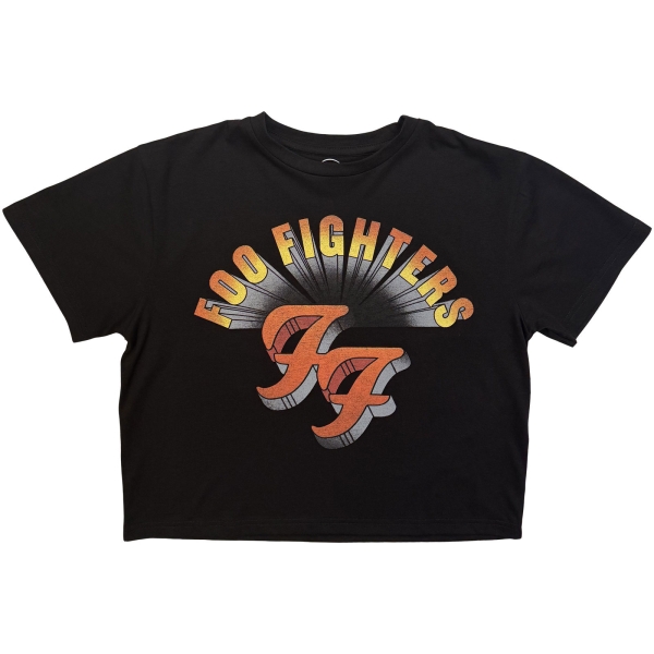 Foo Fighters - Retro Rock Emblem Lady Bl Crop Top in der Gruppe MERCHANDISE / T-shirt / Kommande / Pop-Rock bei Bengans Skivbutik AB (5681159r)