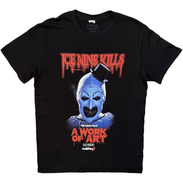 Ice Nine Kills - A Work Of Art Clown Uni Bl T-Shirt in der Gruppe MERCHANDISE / T-shirt / Kommande / Hårdrock bei Bengans Skivbutik AB (5681163r)