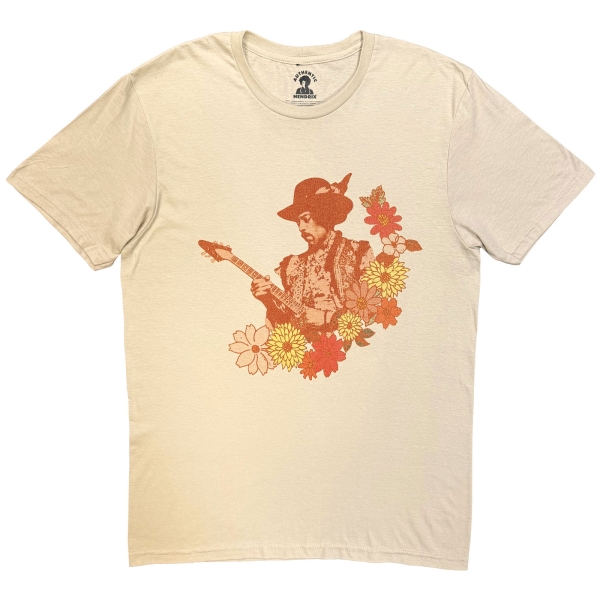 Jimi Hendrix - Spring Uni Sand T-Shirt in der Gruppe MERCHANDISE / T-shirt / Kommande / Pop-Rock bei Bengans Skivbutik AB (5681166r)
