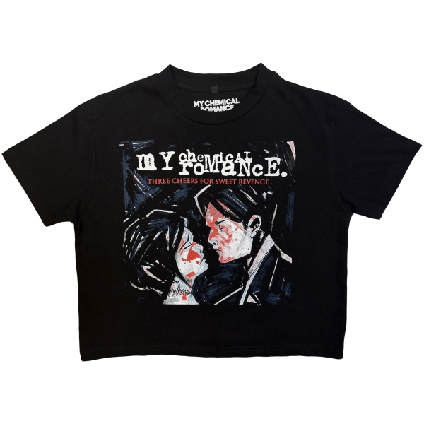 My Chemical Romance - Three Cheers Lady Bl Crop Top in der Gruppe MERCHANDISE / T-shirt / Kommande / Pop-Rock bei Bengans Skivbutik AB (5681169r)