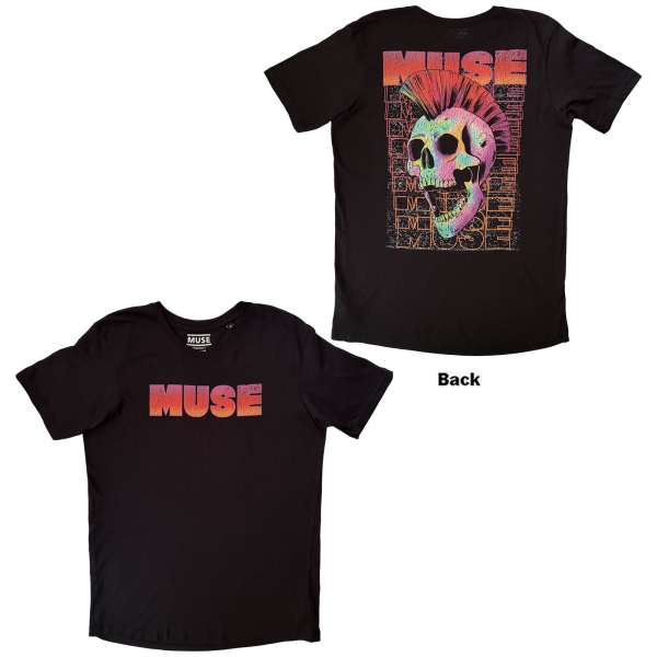 Muse - Punk Skull Uni Bl T-Shirt in der Gruppe MERCHANDISE / T-shirt / Kommande / Pop-Rock bei Bengans Skivbutik AB (5681174r)