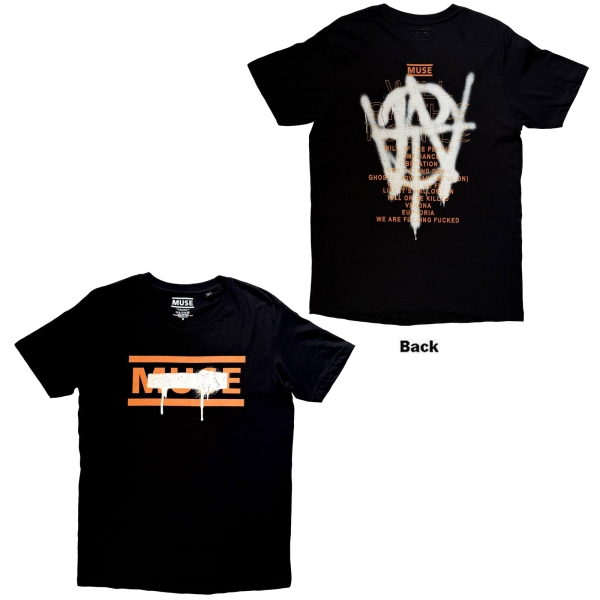 Muse - Grafitti Tracklist Uni Bl T-Shirt in der Gruppe MERCHANDISE / T-shirt / Kommande / Pop-Rock bei Bengans Skivbutik AB (5681175r)