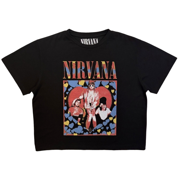 Nirvana - Heart Lady Bl Crop Top in der Gruppe MERCHANDISE / T-shirt / Kommande / Pop-Rock bei Bengans Skivbutik AB (5681179r)