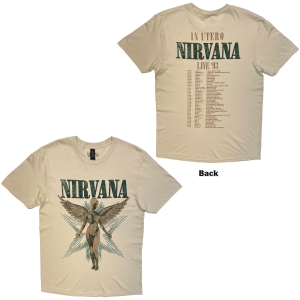 Nirvana - Angel Vintage Uni Sand T-Shirt in der Gruppe MERCHANDISE / T-shirt / Kommande / Pop-Rock bei Bengans Skivbutik AB (5681180r)