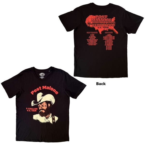Post Malone - U.S. Tour Uni Bl T-Shirt in der Gruppe MERCHANDISE / T-shirt / Kommande / RnB-Soul bei Bengans Skivbutik AB (5681183r)