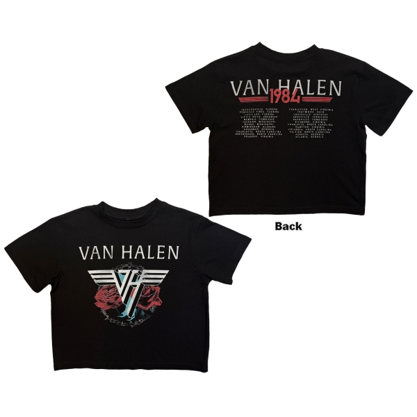 Van Halen - 84 Tour Lady Bl Crop Top in der Gruppe MERCHANDISE / T-shirt / Kommande / Hårdrock bei Bengans Skivbutik AB (5681191r)