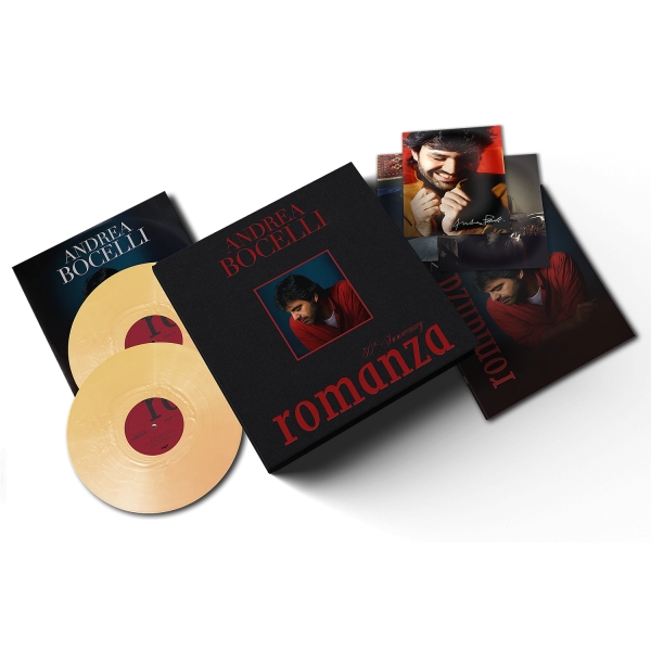 Andrea Bocelli - Romanza (30Th Anniversary Gold 2Lp Boxset) in der Gruppe VINYL / Kommande / Klassiskt bei Bengans Skivbutik AB (5681193)