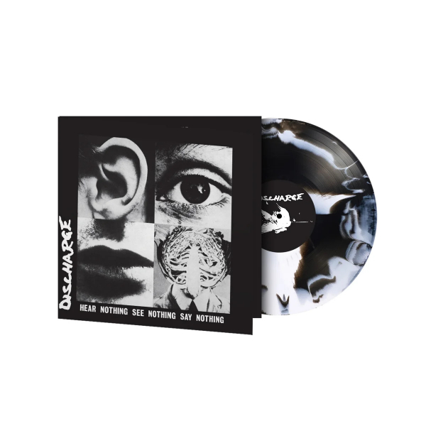 Discharge - Hear Nothing See Nothing Say Nothing (White & Black Swirl Vinyl LP) in der Gruppe UNSERE TIPPS / Freitagsveröffentlichungen / 2026-09-18 bei Bengans Skivbutik AB (5681651)