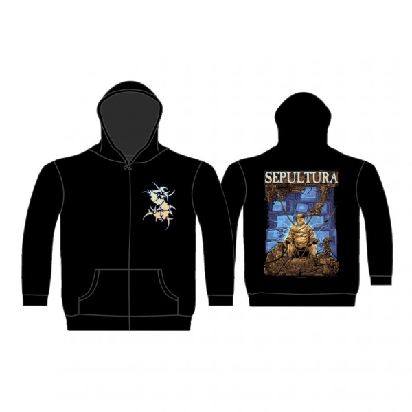 Sepultura - Zip Hood - Chaos Ad (Xl) in der Gruppe MERCHANDISE / Kapuzenpullover / Kommande / Hårdrock bei Bengans Skivbutik AB (5682317)