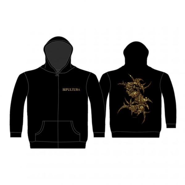 Sepultura - Zip Hood - Discography (Xl) in der Gruppe MERCHANDISE / Kapuzenpullover / Kommande / Hårdrock bei Bengans Skivbutik AB (5682320)