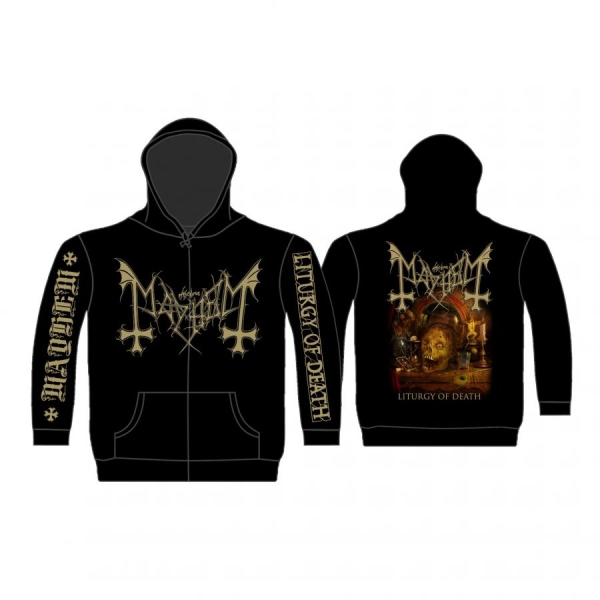 Mayhem - Zip Hood - Liturgy Of Death (M) in der Gruppe MERCHANDISE / Kapuzenpullover / Kommande / Hårdrock bei Bengans Skivbutik AB (5682545)