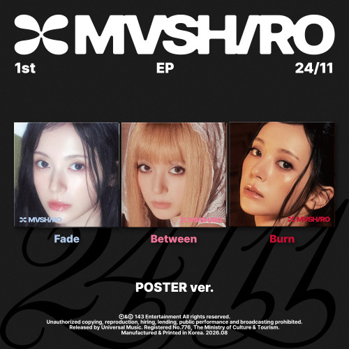 Mashiro - 24/11 (Poster Between Ver.) in der Gruppe MERCHANDISE / Merch+Code / Kommande / K-Pop bei Bengans Skivbutik AB (5682657)
