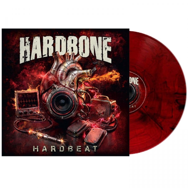 Hardbone - Hardbeat (Red/Black Marbled Vinyl L in der Gruppe VINYL / Kommande / Hårdrock bei Bengans Skivbutik AB (5683229)