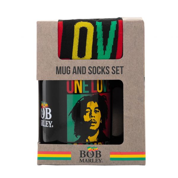 Bob Marley - One Love Mug & Sock Set in der Gruppe MERCHANDISE / Merch / Reggae bei Bengans Skivbutik AB (5683290)