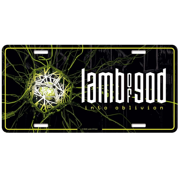 Lamb Of God - Into Oblivion Number Plate in der Gruppe MERCHANDISE / Merch / Kommande / Hårdrock bei Bengans Skivbutik AB (5683341)