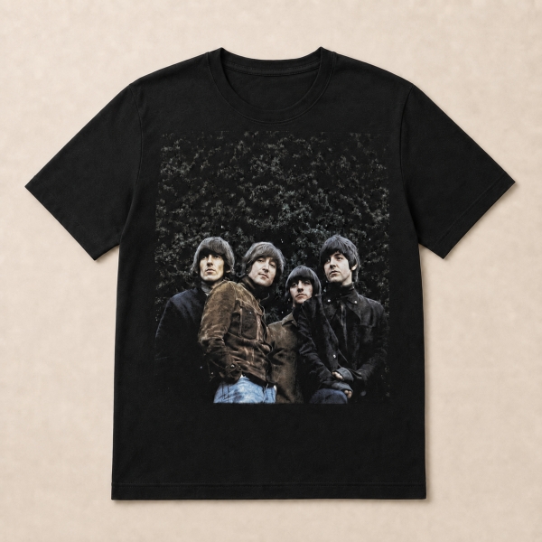 The Beatles - Rubber Soul Photo Uni Bl T-Shirt in der Gruppe MERCHANDISE / T-shirt / Nyheter / Pop-Rock bei Bengans Skivbutik AB (5683365r)
